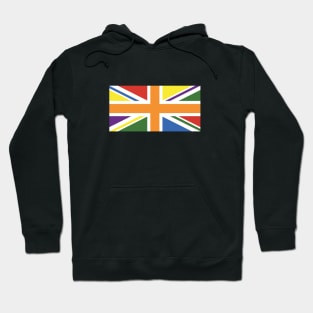 LGBTQ+ RAINBOW PRIDE UK FLAG (UNION JACK) - RAINBOW PRIDE FLAG Hoodie